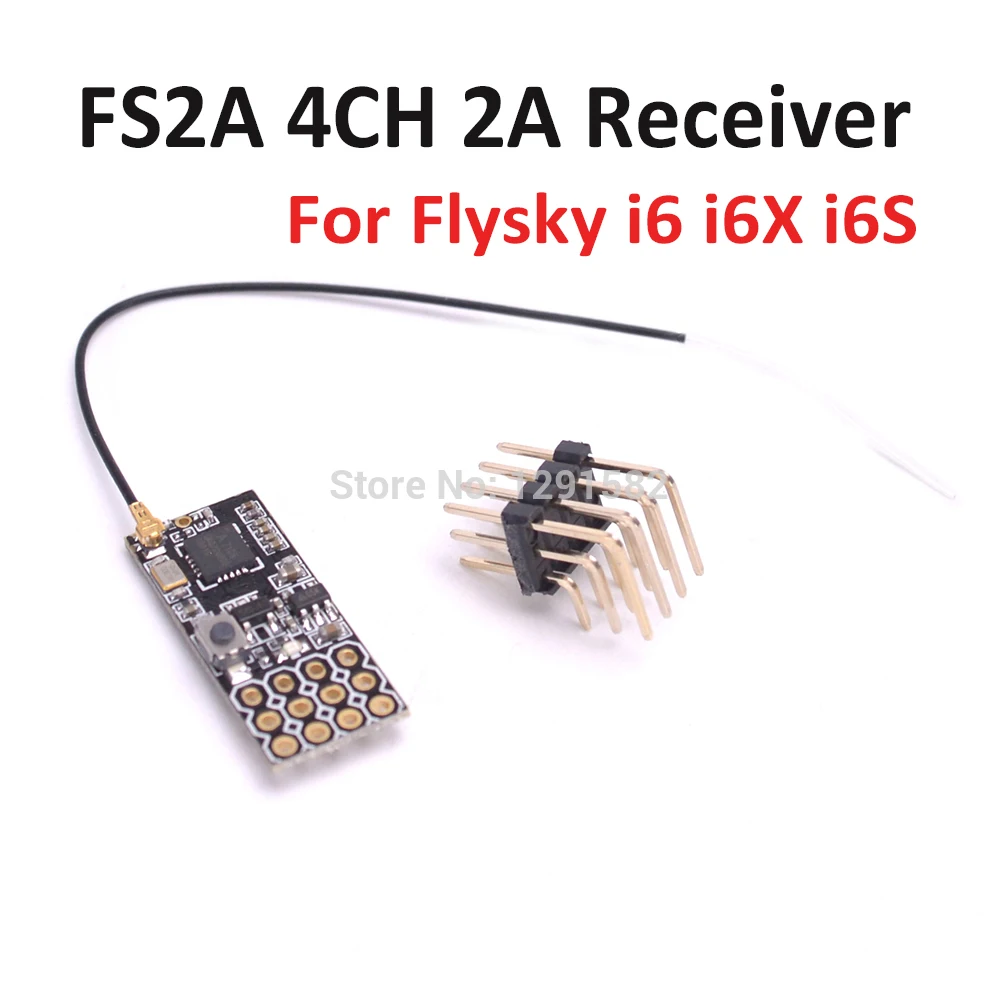 FS2A 4CH AFHDS 2A мини совместимый приемник PWM выход для Flysky i6 i6X i6S передатчик FPV Mini RC