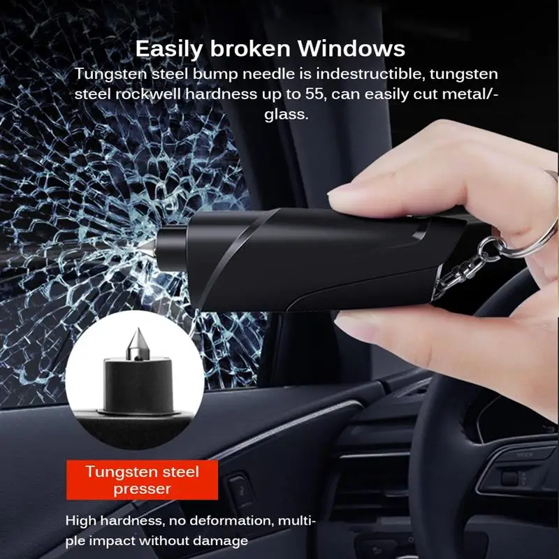 

Universal 3 In 1 Window Glass Breaker Car Life Keychain Emergency Safety Hammer Car Emergency Escape Tool
