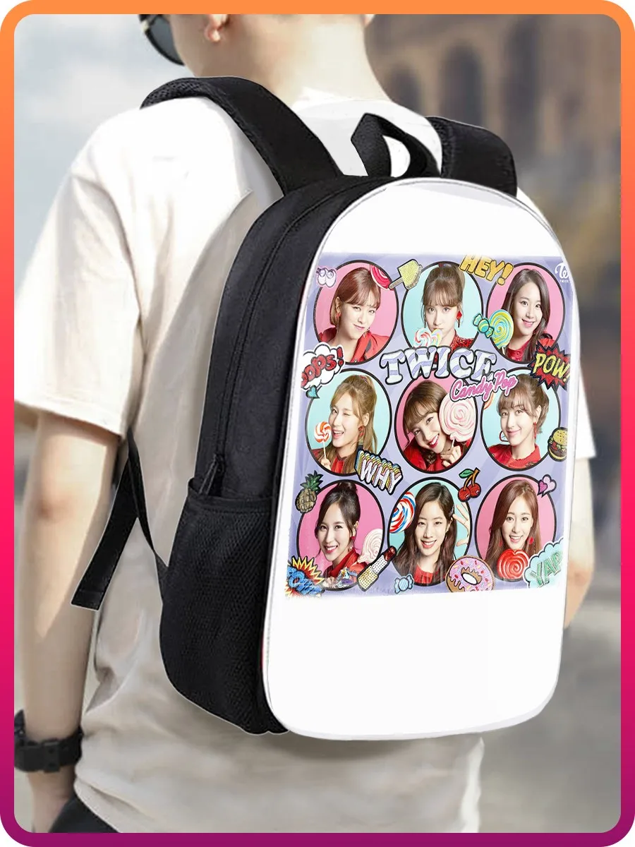 Backpack twice (твайс girl group K-pop чжихё наён)-3131 backpack bag satchel вещьмешок | Unisex Backpacks