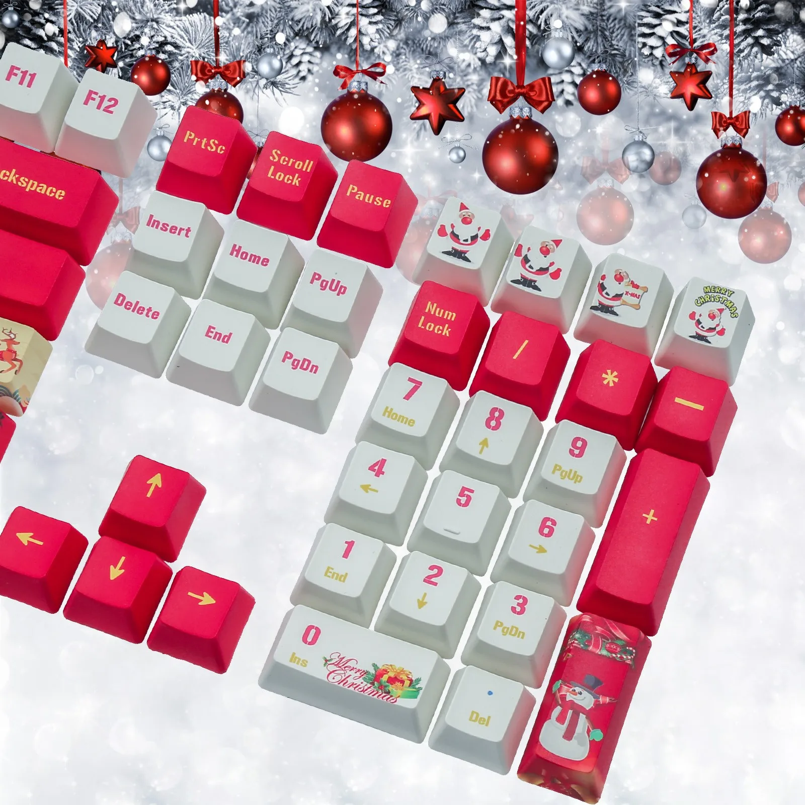 

108 key PBT-OEM injection molded keycap Christmas mechanical keyboard keycap switch