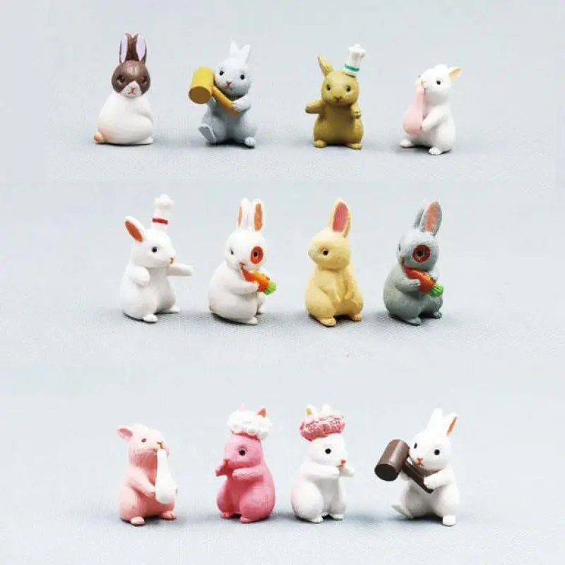 

Lovely Rabbit Family Doll Ornaments ï¼ŒEmulated Animal Hand To Do Cartoon Model Ornaments