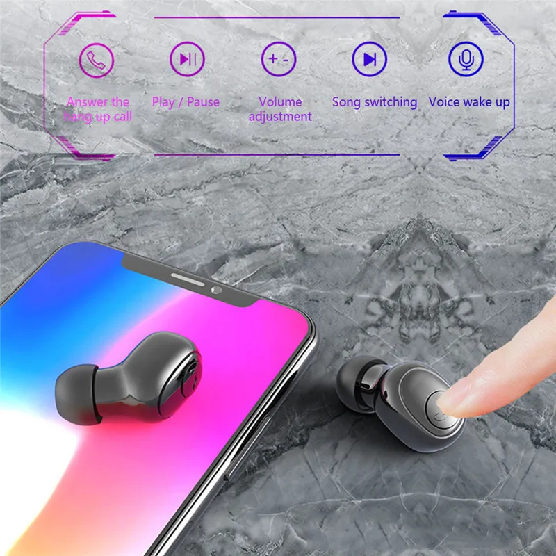 

Bluetooth Sport Gaming 5.0 Earphone LED Power Display 8D Stereo Wirelesss Earphones 3500mAH Power Bank IPX7 Waterproof Earbuds