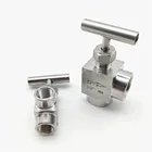 18 дюйма, 14 дюйма, 38 дюйма, 12 дюйма, внутренняя резьба BSP, кран из нержавеющей стали угловой игольчатый клапан, 304 фунтов на квадратный дюйм, управление потоком, одноформовая ручка