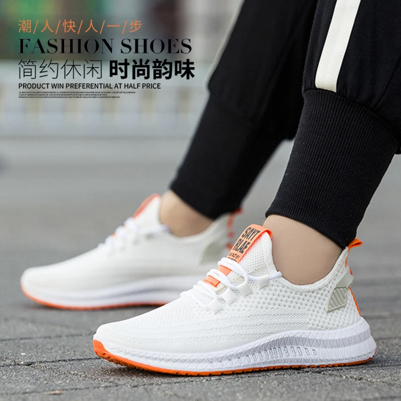 

New mesh fashion sneakers men's casual shoes lace-up light shoes comfortable breathable walking shoes Zapatillas Hombre 39-44