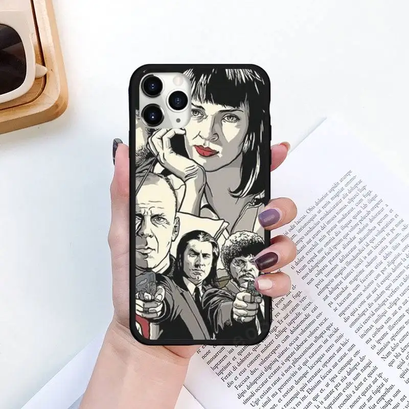 

PULP FICTION MOVIE POSTER Phone Case for iPhone 11 12 pro XS MAX 8 7 6 6S Plus X 5S SE 2020 XR Luxury brand shell funda coque