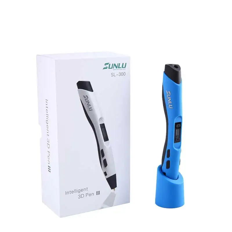 SL-300-blue SL-300 ручка для 3D печати 1,75 мм ABS PLA 2 типа нити 3d ручки для рисования с нитью светодиодный дисплей для создания детей - Цвет: SL-300-blue