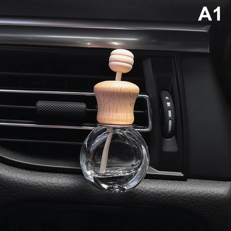 

1 Pcs Air Freshener Car Perfume Clip Fragrance Empty Glass Bottle For Essential Oils Diffuser Vent Outlet Ornament Car Styling