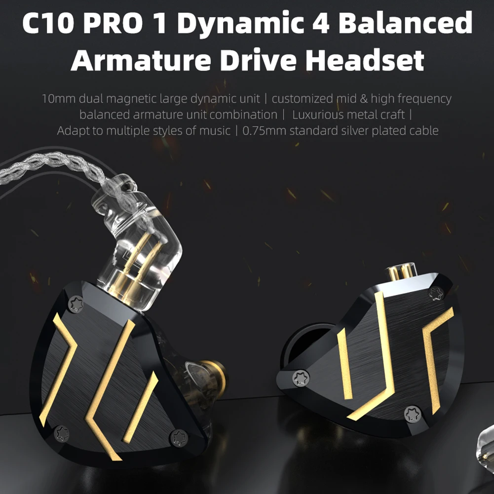

CCA C10 Pro Metal Earphones Wired Headset Gaming Earbuds With Microphone Bass Earbuds Earpiece Earphones Wired Headset