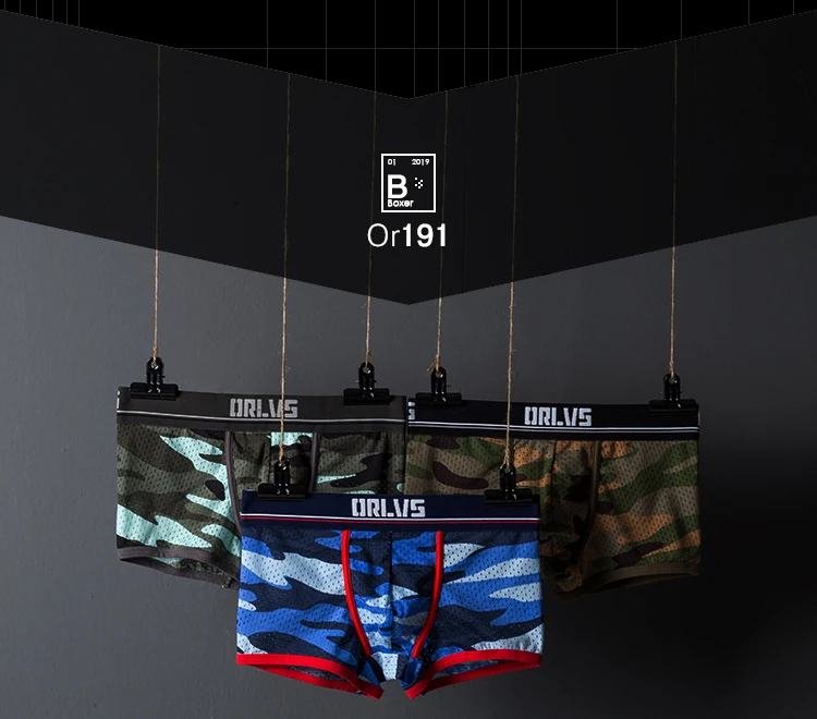 Нижнее белье с героями мультфильмов, мягкие, cueca masculina, мужские сексуальные сетчатые трусы-боксеры из Ice Silk, четыре цвета, мужские шорты с u-образным мешочком, одноцветные Cuecas OR191