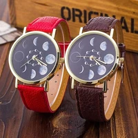 fashion watches women men lovers watch moon phase astronomy space watch couple leather quartz wristwatch female male clocks