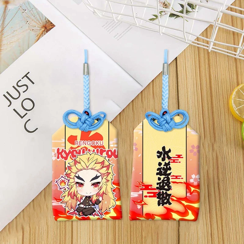 

New Year Good Luck Demon Slayer Kimetsu no Yaiba Kamado Tanjirou Nezuko Cosplay Amulet Pray Bell Pendant Decor Gift