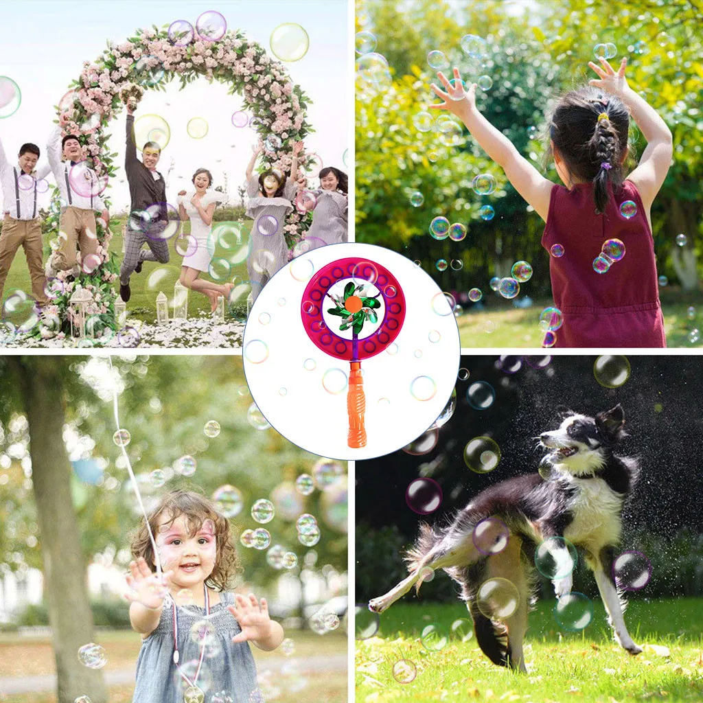 

Beach Toys set Two-in-one Bubble stick windmill Magic Portable Bubble Wand stick Outdoor Kids Children Toy Water Tools Drop ship