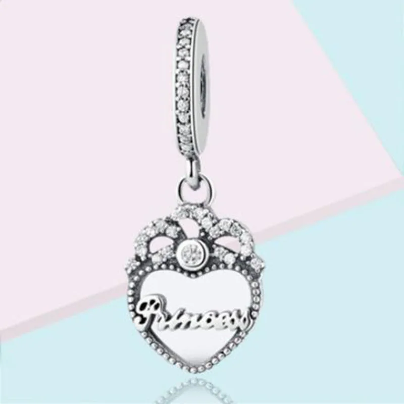

Authentic 925 Sterling Silver Creative Love Family Fashion Heart-shaped Pendant Fit Pandora Women Bracelet&necklace Diy Jewelry