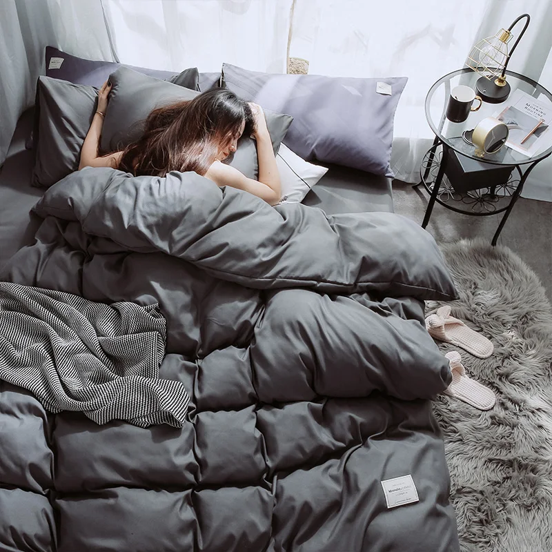 Пододеяльник однотонный комплект постельных принадлежностей Twin Queen Nodric