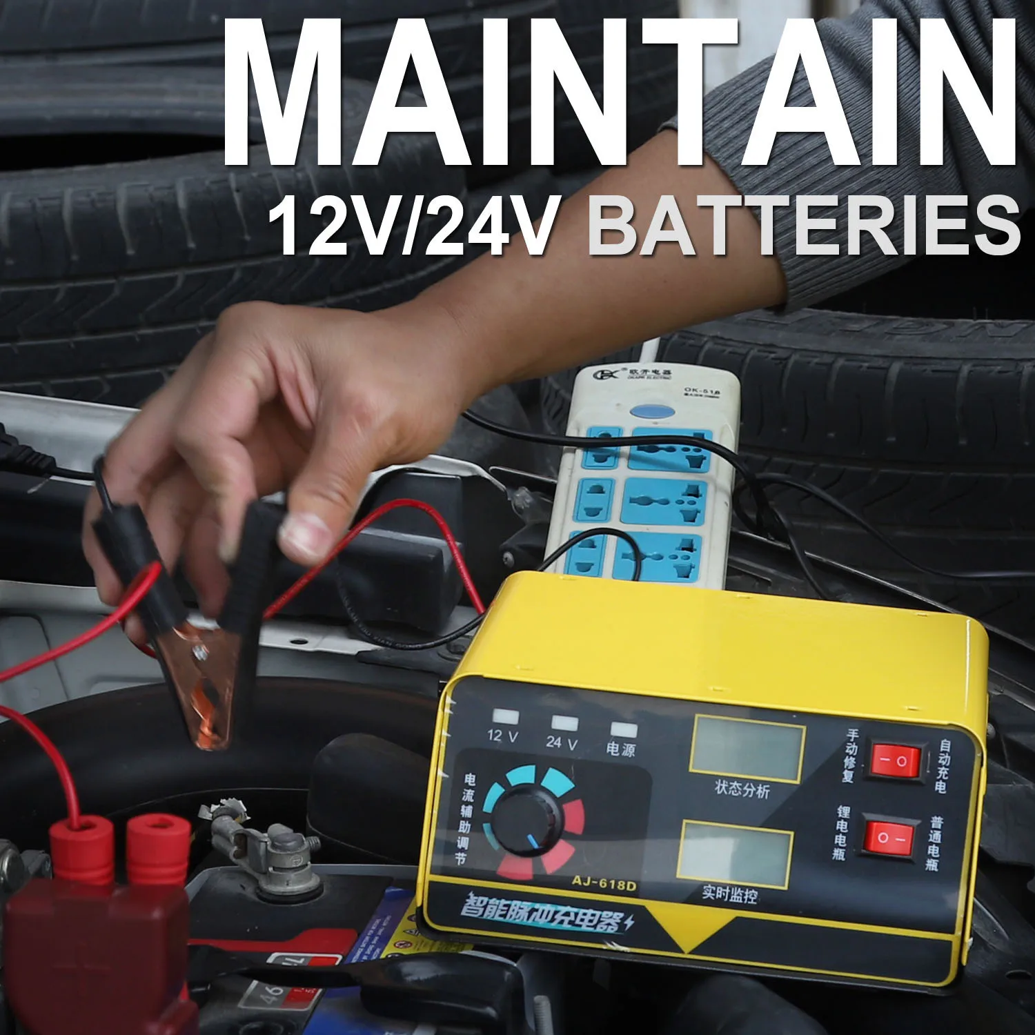240 W 12 V/24 V 6-400AH 20A полный автоматический автомобильный Батарея Зарядное устройство Мотоцикл Авто батареи Питание автомобильные аксессуары