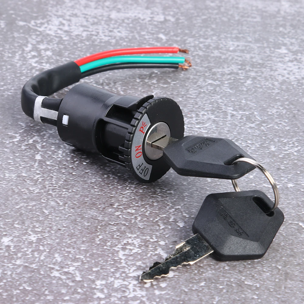 Ignition Switch Key Power Lock Universal Electric Bicycle Biking Portable Dustproof Cycling Parts for Electric Scooter