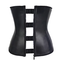 latex waist trainer corset shaper waisttrainer slimming bustier underbust gorset 9 steel boned corselet zip up korsett rubber