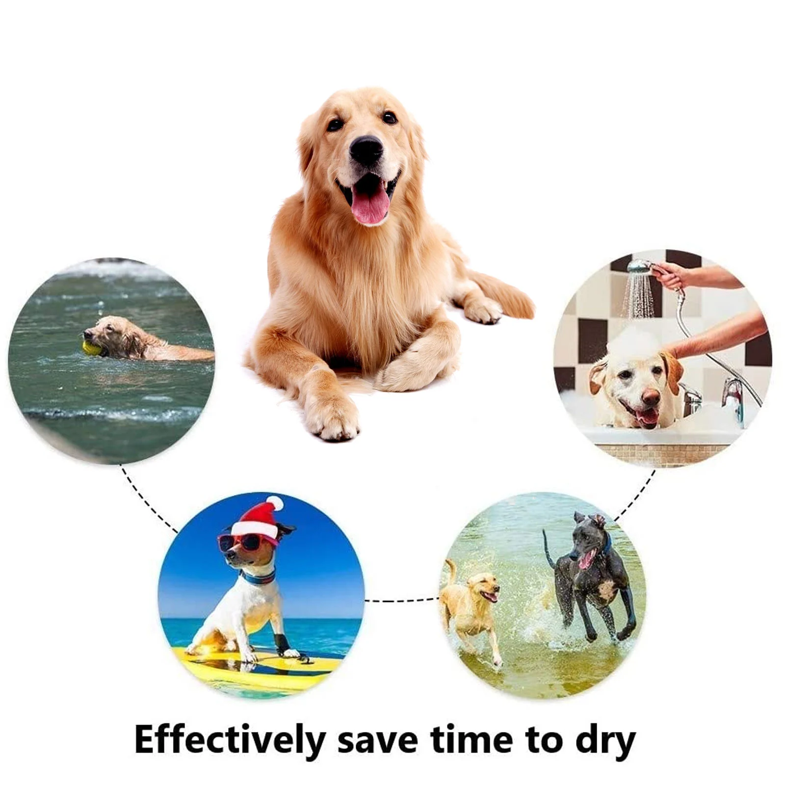 

1pc Dog Bath Towel Cat Bathrobe Super Absorbent Puppy Towel Pet Supplies