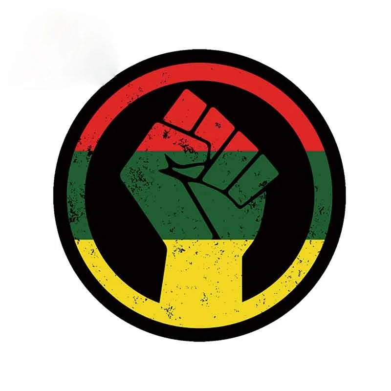 

EARLFAMILY 13cm x 12.9cm For RASTA BLACK Creative Car Sticker Windshield Decal Vinyl Material Cartoon Personality Decor