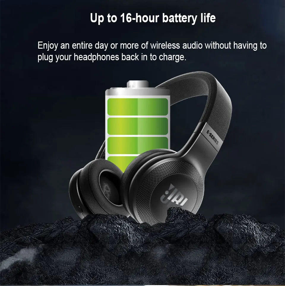 JBL E45BT беспроводные bluetooth-наушники с шумоподавлением Портативная Складная Спортивная гарнитура HiFi бас с микрофоном 16 часов работы от аккумулятора