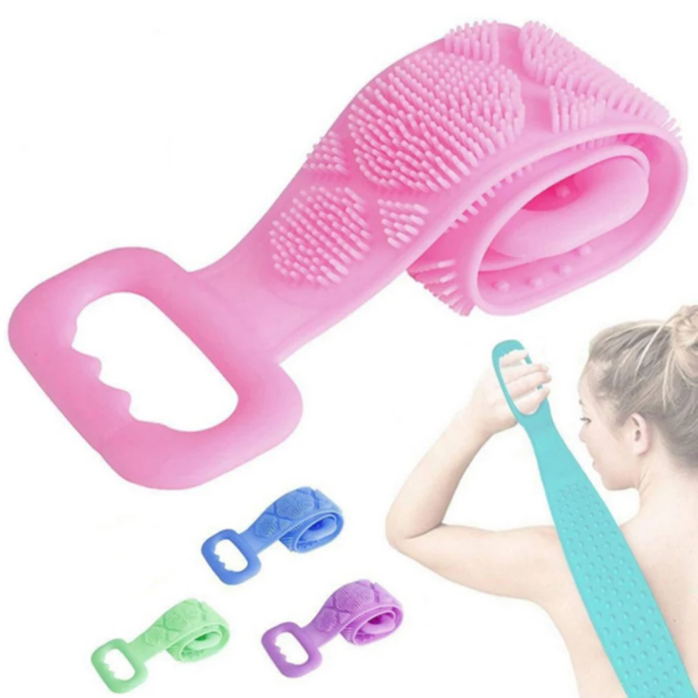 

Silicone Brushes Bath Towels Soft Bath Towel Bath Belt Body Exfoliating Massage For Shower Body Cleaning Bathroom Shower Strap