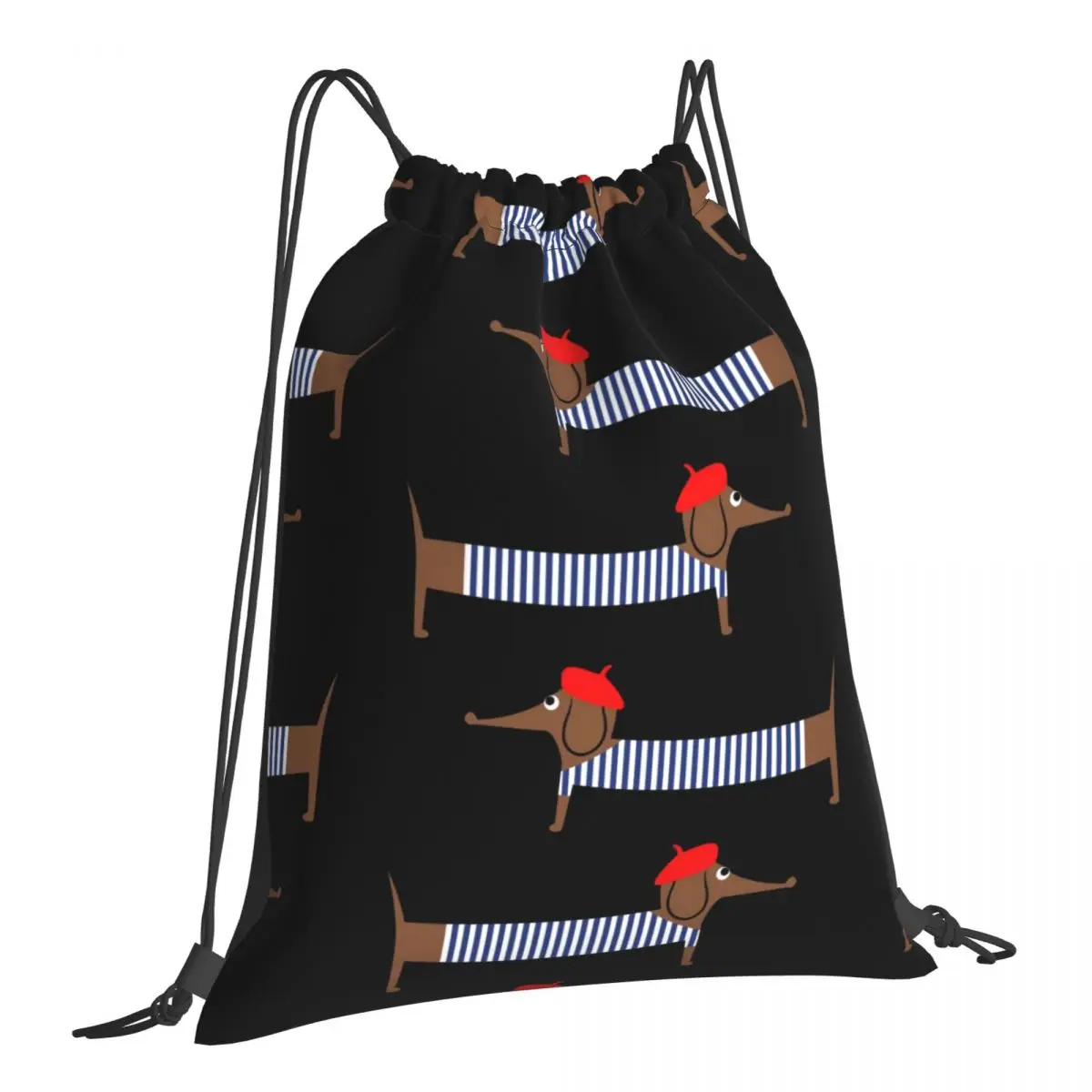 Мультяшный Парижский такса портативный ремень на шнурке рюкзак для верховой