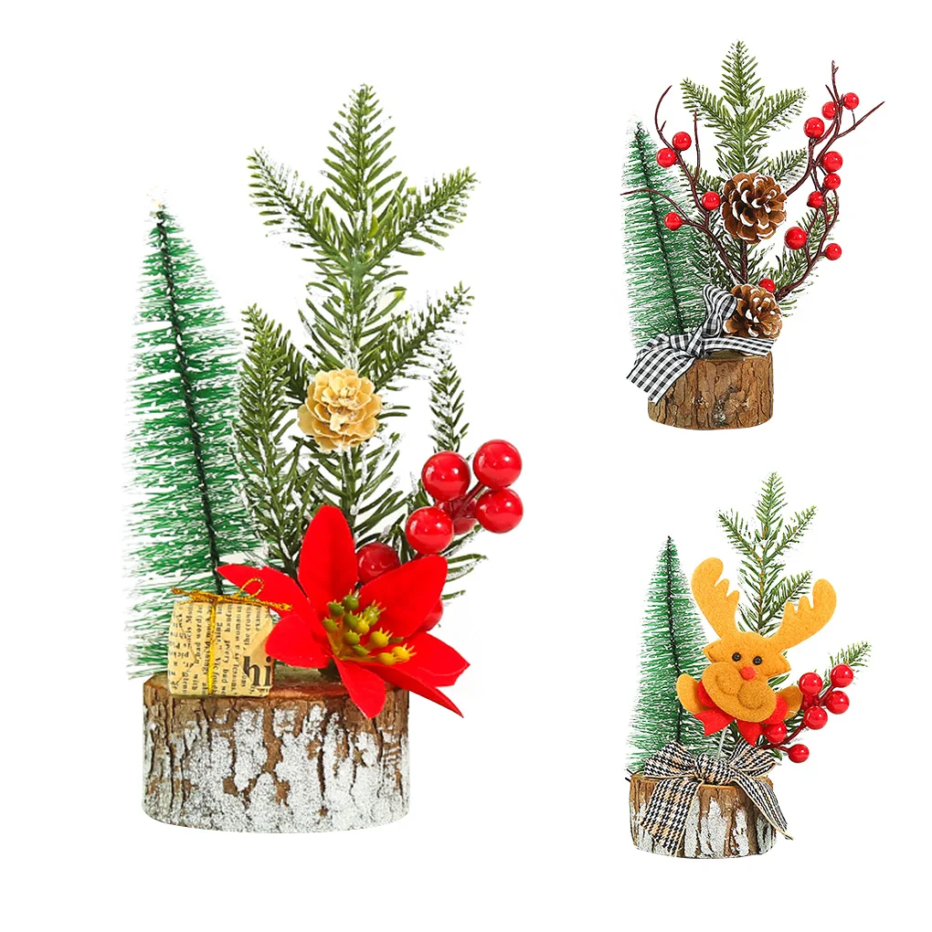 

Настольное мини-украшение для рождественской елки, настольное украшение для дома и офиса, праздничное украшение