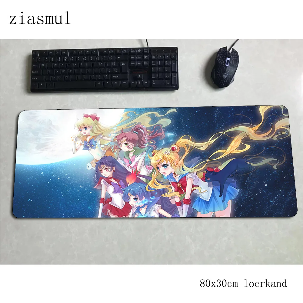 Sailor moon коврик для мыши геймер подставка для запястья 800x300x3 мм notbook коврик для мыши игровой коврик для мыши большой аниме-пэд коврик для мыши ПК настольный коврик для мыши