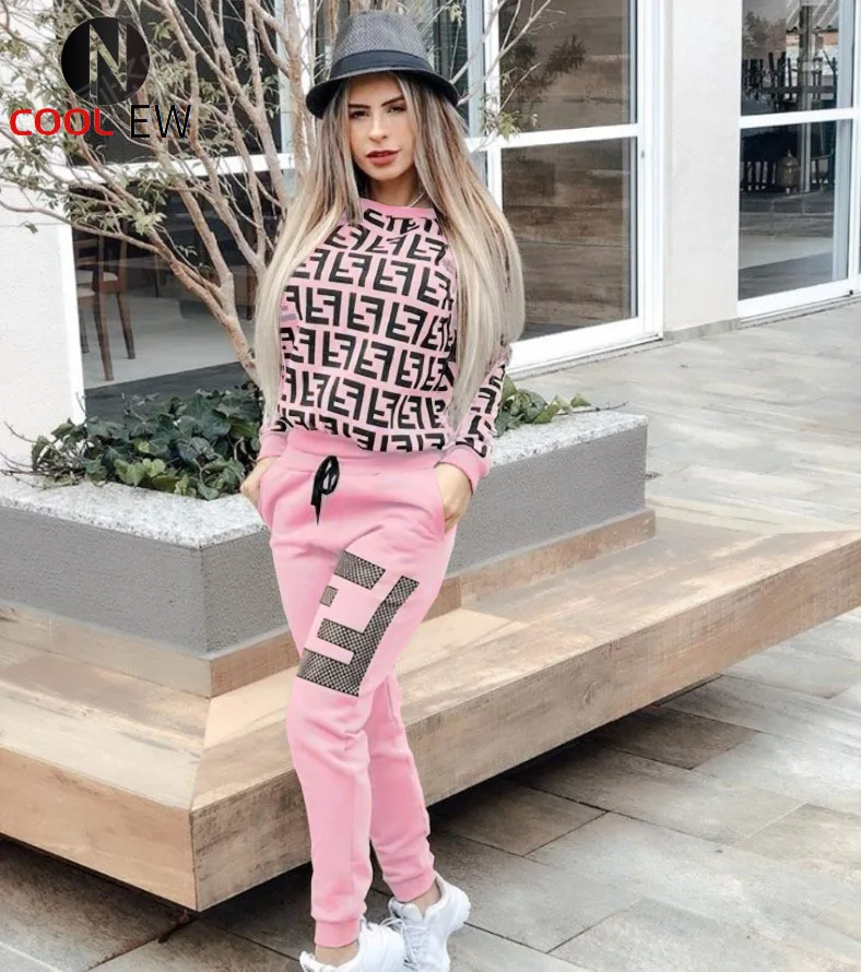 

2021 Pullover Sweatshirt fashion leisure sportsautumn and winter women's trend sweater + pants two-piece set women's sportswear