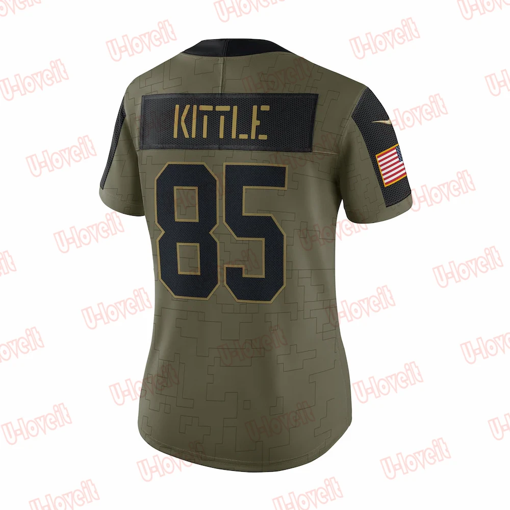 

Пользовательский стежок 49ers для женщин и мужчин, ограниченная Олива, футбольный игрок, проект Джерси Garopolo Rice Kittle Bosa футболка для фанатов 2021