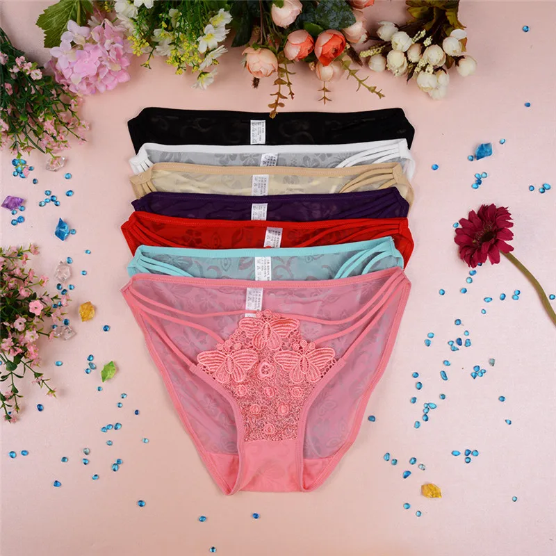 Красивые кружевные сексуальные трусики Gumprun модное эластичное нижнее белье