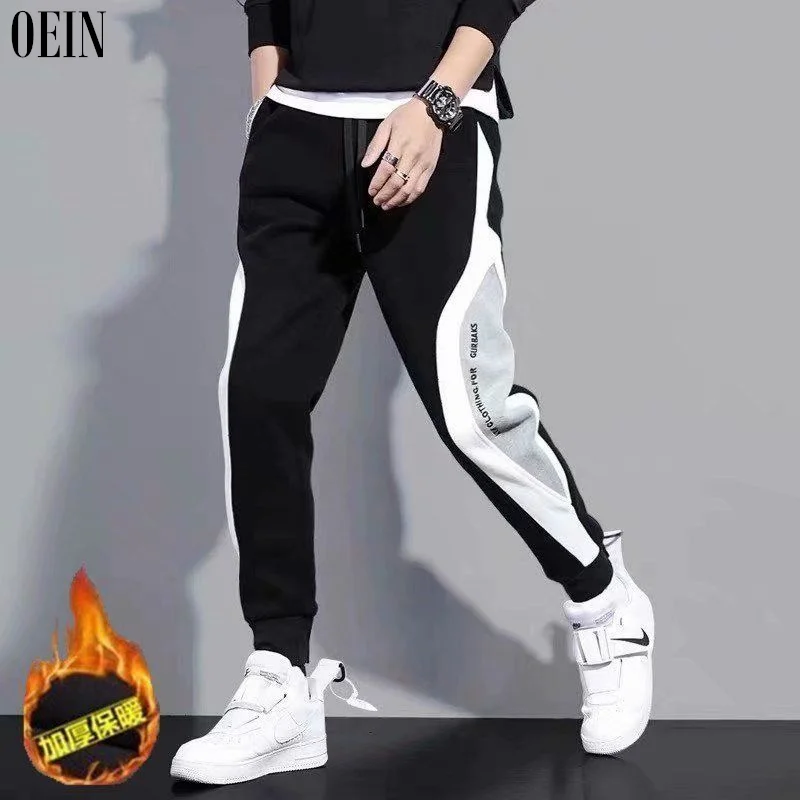 Мужские спортивные брюки большого размера 5XL 100 кг, мужские черные Хаки штаны для бега в стиле хип-хоп с карманами, мужские корейские спортив...