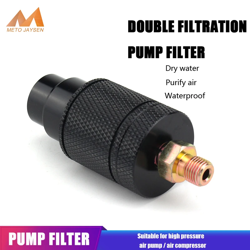 

Hand Air Pump M10x1 Thread Aluminum Alloy Filter with Filtering Cottons Water-Oil Separator 300bar 4500psi