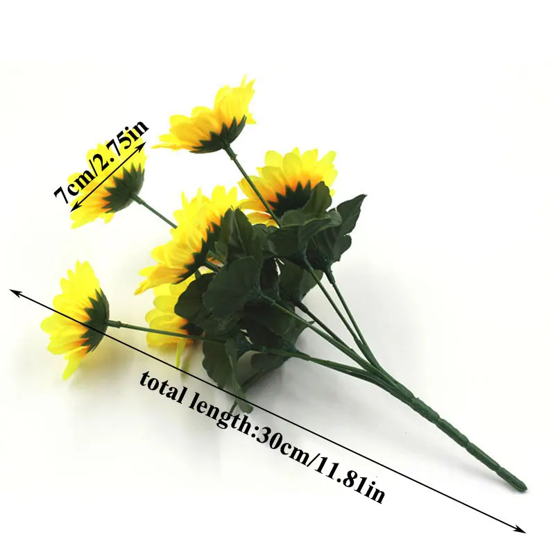 

Artificial Silk Flower Sunflower bouquet Daisy Home Garden Wedding Table DIY Simulation Decorative Flowers Accessorie Plant