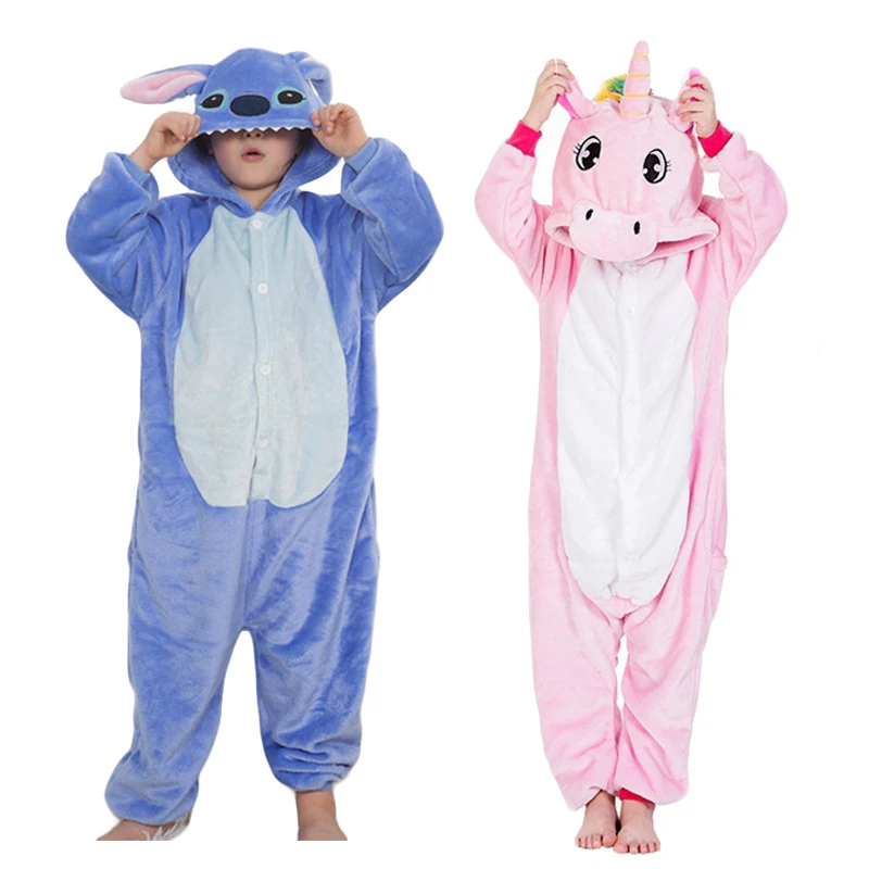 Новые детские пижамы с единорогом для костюмированной игры мальчиков и девочек
