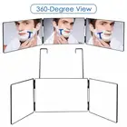 Зеркало для макияжа, складное зеркало для туалетного столика, вращающееся на 360 градусов, для стрижки волос, укладки, стрижки, для ванной комнаты, декоративные зеркала для бритья для мужчин