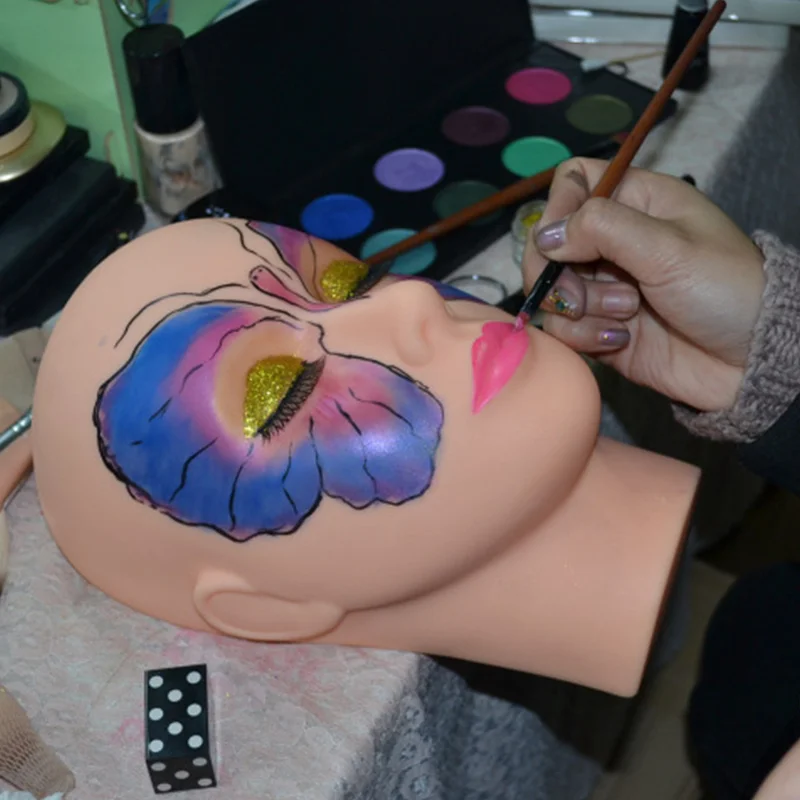 Манекен с плоской головкой силиконовая форма для наращивания накладных ресниц