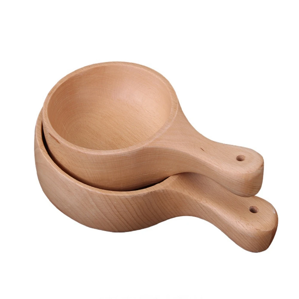 

Natural Wooden Storage Bowl For Pizza Soup Kimchi Salad Kitchen Tableware Tableware Wood Spoon Dessert Fruit Rice Mixing Bowl