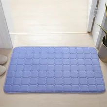 Tapis de salle de bain en velours de corail, 1.6cm, mémoire de forme, en coton, pour porte d'entrée, sol pour cuisine, absorbant  (2)