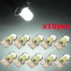 10 шт., силиконовые светодиодные лампы T10 W5W COB Canbus