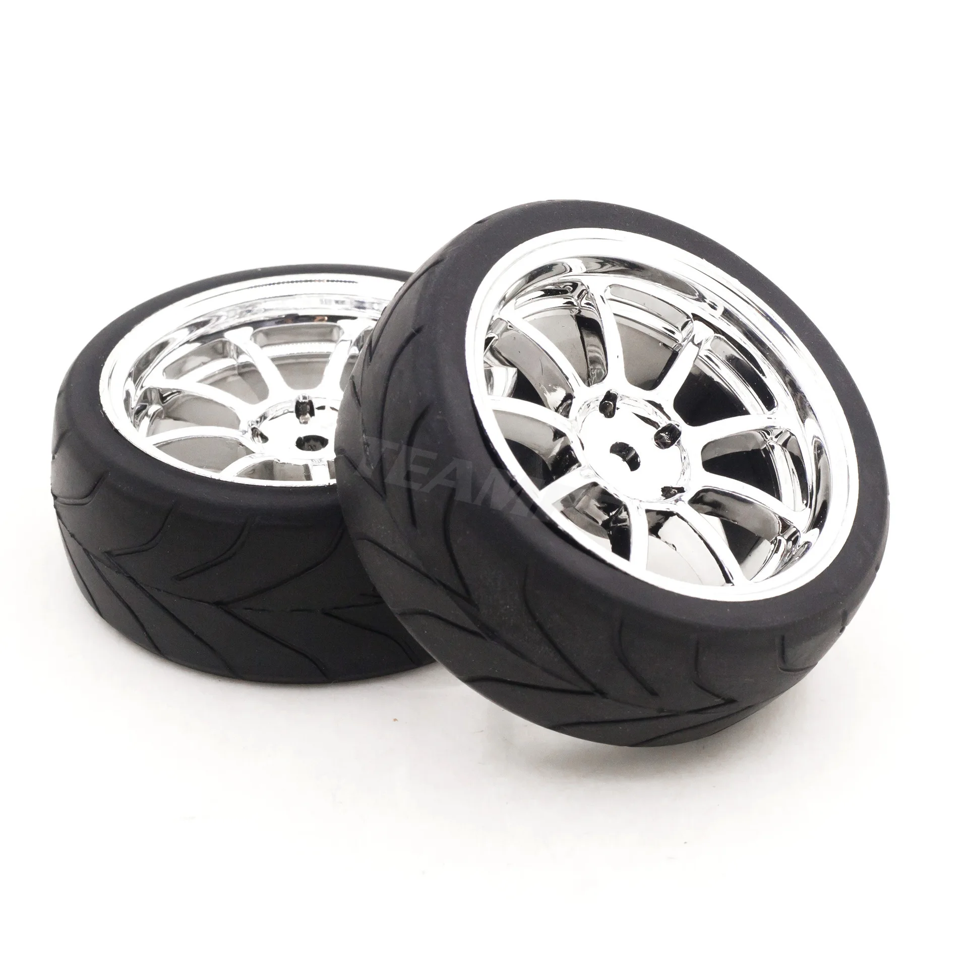 4Pc RC duro patr&oacute;n neum&aacute;ticos de desviaci&oacute;n rueda de neum&aacute;tico para Traxxas HSP Tamiya HPI 1:10 RC en veh&iacute;culo de carretera a la deriva coche neum&aacute;tico duro-0