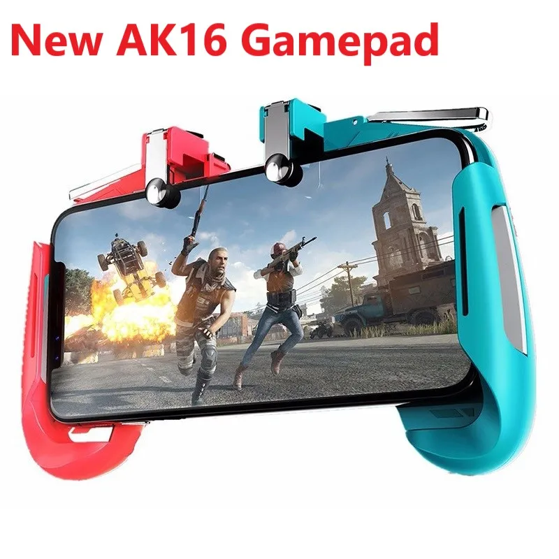 Игровой джойстик AK16, мобильный игровой контроллер, триггер, бесплатный Fire Pubg, мобильный контроллер, совместимый с Android IOS IPhone Xr X