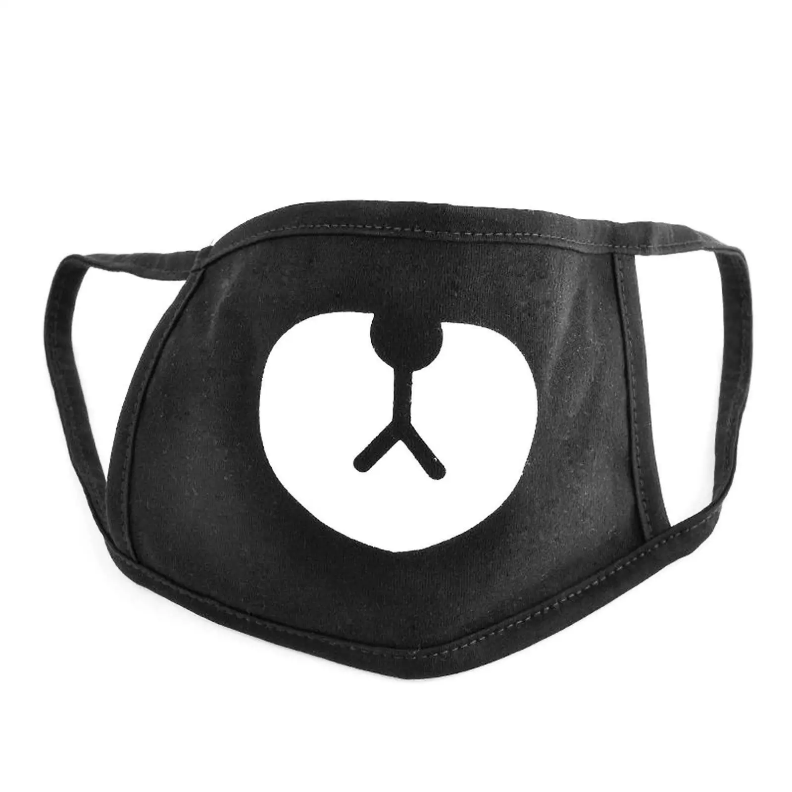 2Pcs black 2 шт. маска для лица с милым медведем для мужчин и женщин корейская мода черная Муфельная маска для рта унисекс велосипедные пылезащитные маски - Цвет: 2Pcs black