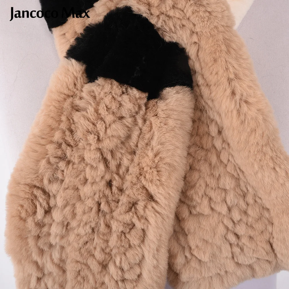 

Women's Real Rabbit Fur Scarf 3 colors Mixed Scarves High Quality Fashion Shawls New S7316