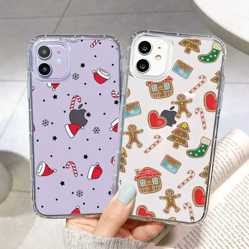 

Christmas New Year Gifts Elk Snow Phone Case for iphone 11 12 13 pro max 6s 7 8plus xr xs mini founds clear cover