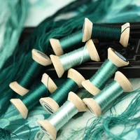 20m mini spoolsuzhou embroidery embroidery thread silk thread spool silk embroidery thread wormwood green