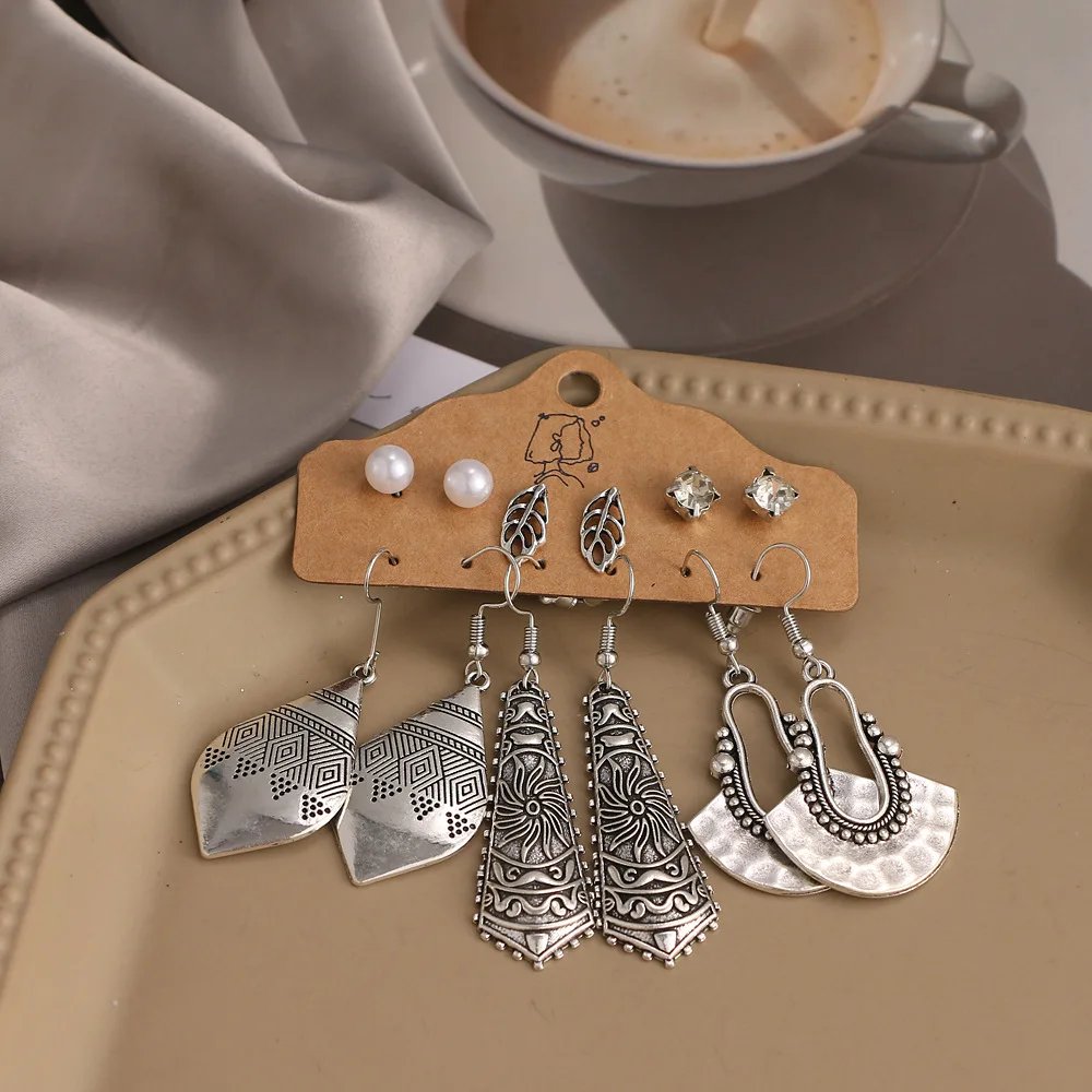 Винтажный богемский этнический стильные синие серьги с кристаллами из фианита