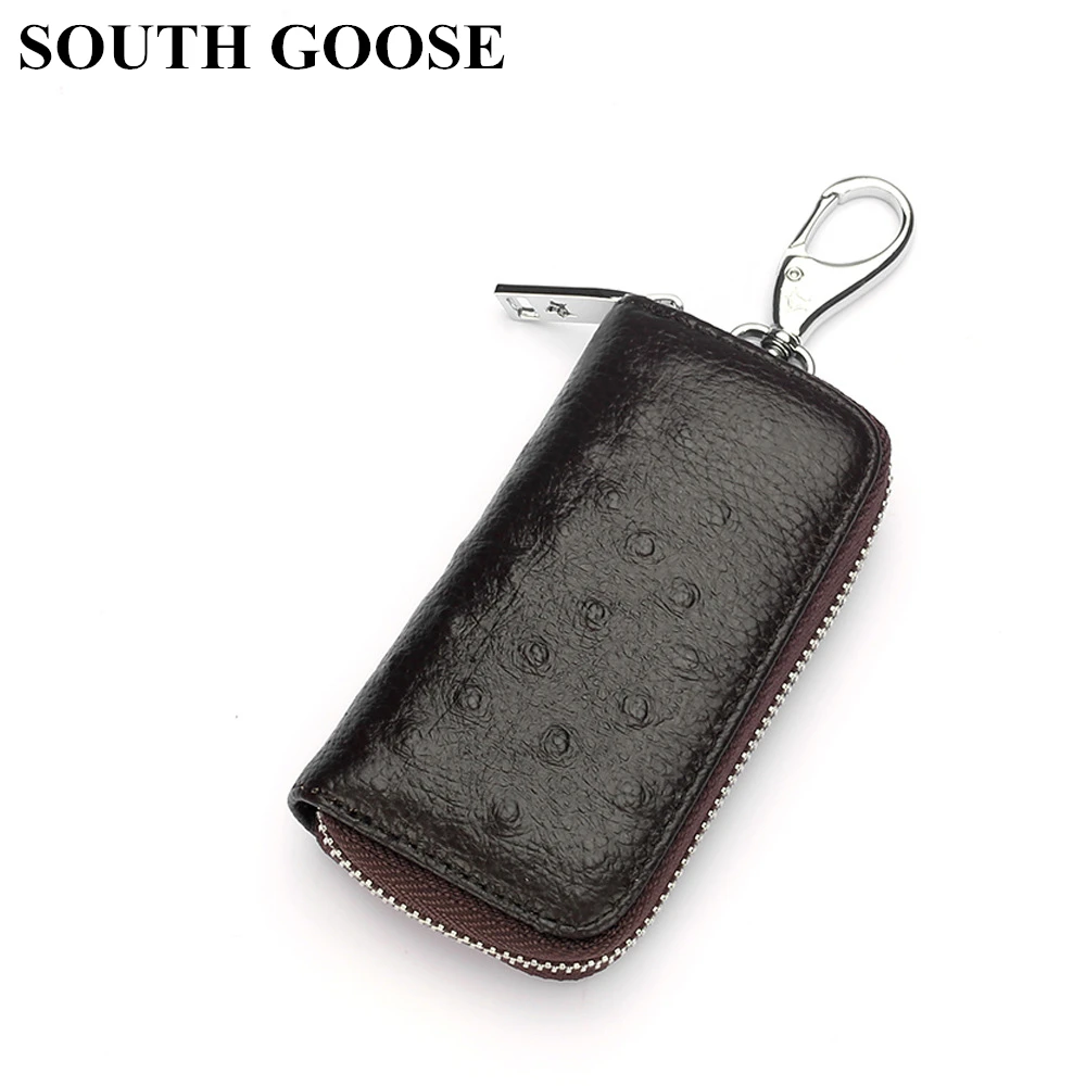 Южная гусиная Натуральная кожаные бумажники ключи мужские ретро держатели