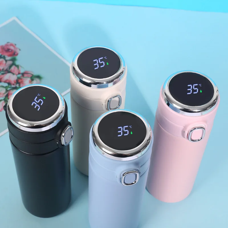 

420ML Smart Temperature Display Thermos Stainless Steel Bottle Vacuum Flasks Travel Car Soup Coffee Mug Thermos Insulation Cup