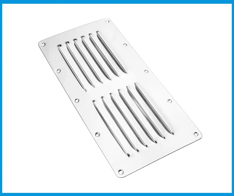 

2PCS Marine Grade Stainless Steel 304 Boat Marine Square Air Vent Louver Vent Grille Ventilation Louvered Ventilator Grill Cover